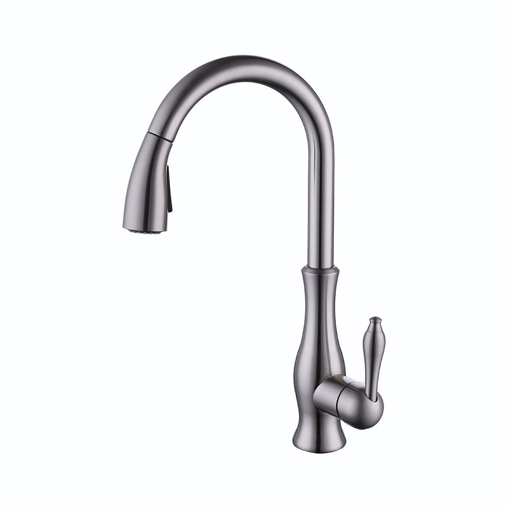Lyon Brushed Nickel Pullout Kitchen Sink Faucet